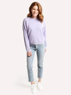 Monrow Women's Pintuck Raglan Pullover 7 Monrow Women's Pintuck Raglan Pullover -ST.BERNARD Clothing HT0791 LAVENDERalt3