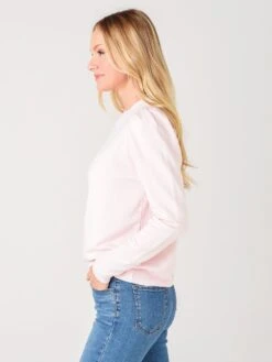 Monrow Women's Supersoft Fleece Sweatshirt With Tucked Sleeve 6 Monrow Women's Supersoft Fleece Sweatshirt With Tucked Sleeve -ST.BERNARD Clothing HT1006xPETALPINKxAlt2 26595819