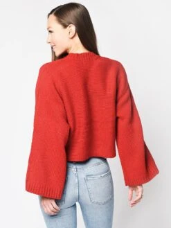 BB Dakota Women’s Neck Yourself Sweater -ST.BERNARD Clothing JJ306594 APPLEREDalt2