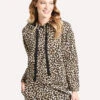 Velvet Women's Kassidy Leopard Fleece Pullover Hoodie