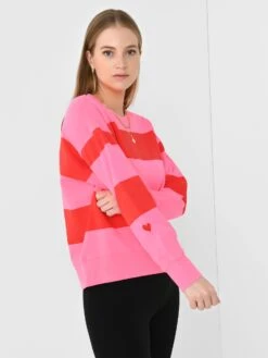 Kerri Rosenthal Women's Boyfriend Stripes Sweatshirt -ST.BERNARD Clothing KR24 3294xCHERRIxAlt2 121888962