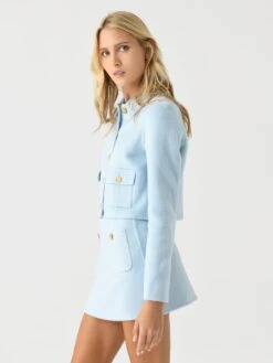 LoveShackFancy Women's Lettie Jacket 7 LoveShackFancy Women's Lettie Jacket -ST.BERNARD Clothing LJ790 2060xCOSMICSKYxAlt2 139258831