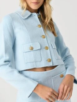 LoveShackFancy Women's Lettie Jacket 9 LoveShackFancy Women's Lettie Jacket -ST.BERNARD Clothing LJ790 2060xCOSMICSKYxAlt4 139260001