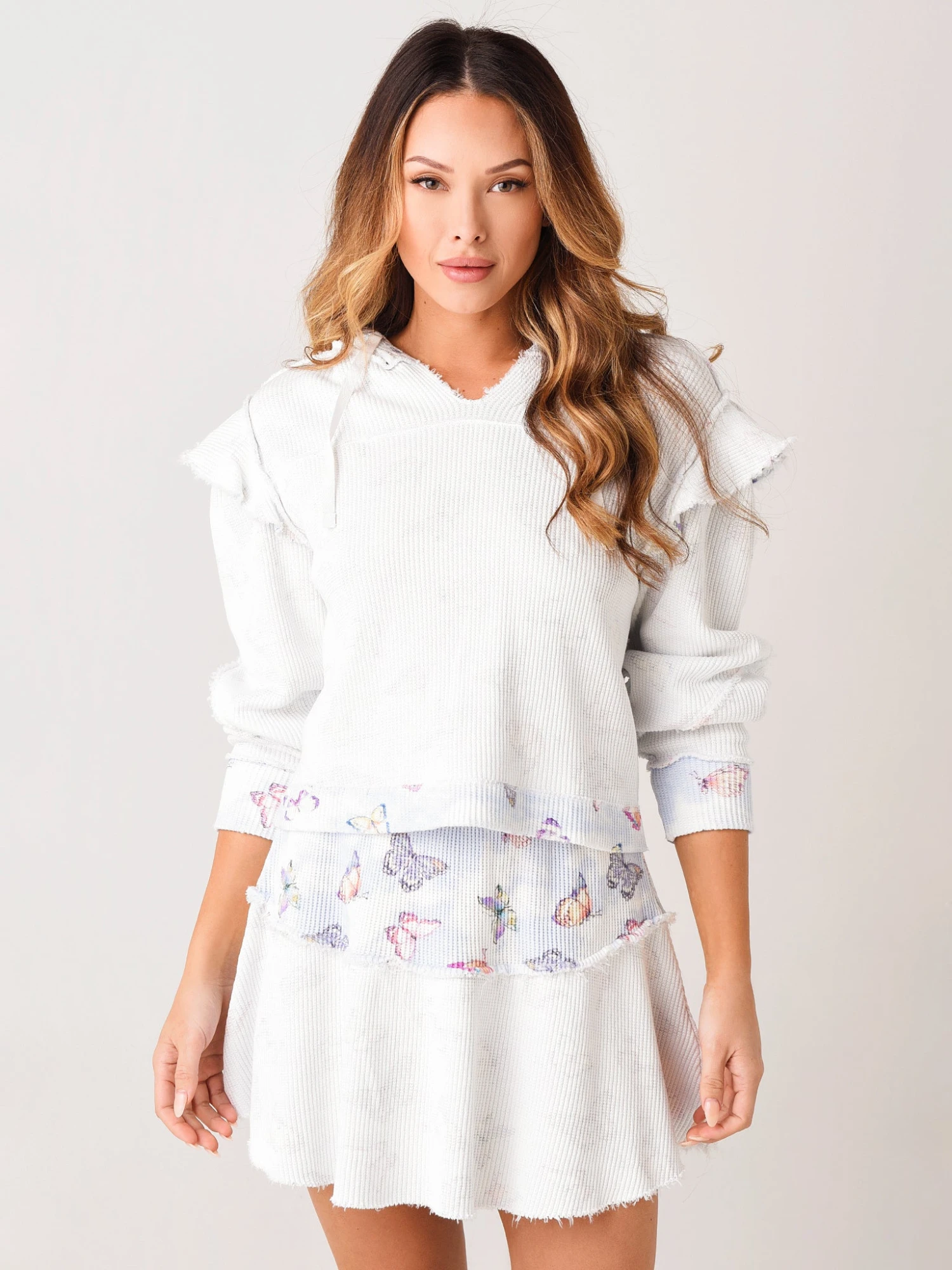 LoveShackFancy Loveshack Fancy Women's Ciel Hoodie 1 LoveShackFancy Loveshack Fancy Women's Ciel Hoodie