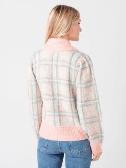 LoveShackFancy Women's Jeeves Plaid Wool Cardigan -ST.BERNARD Clothing LK618 870xMAGNOLIAPINKPLAIDxAlt4 44747180