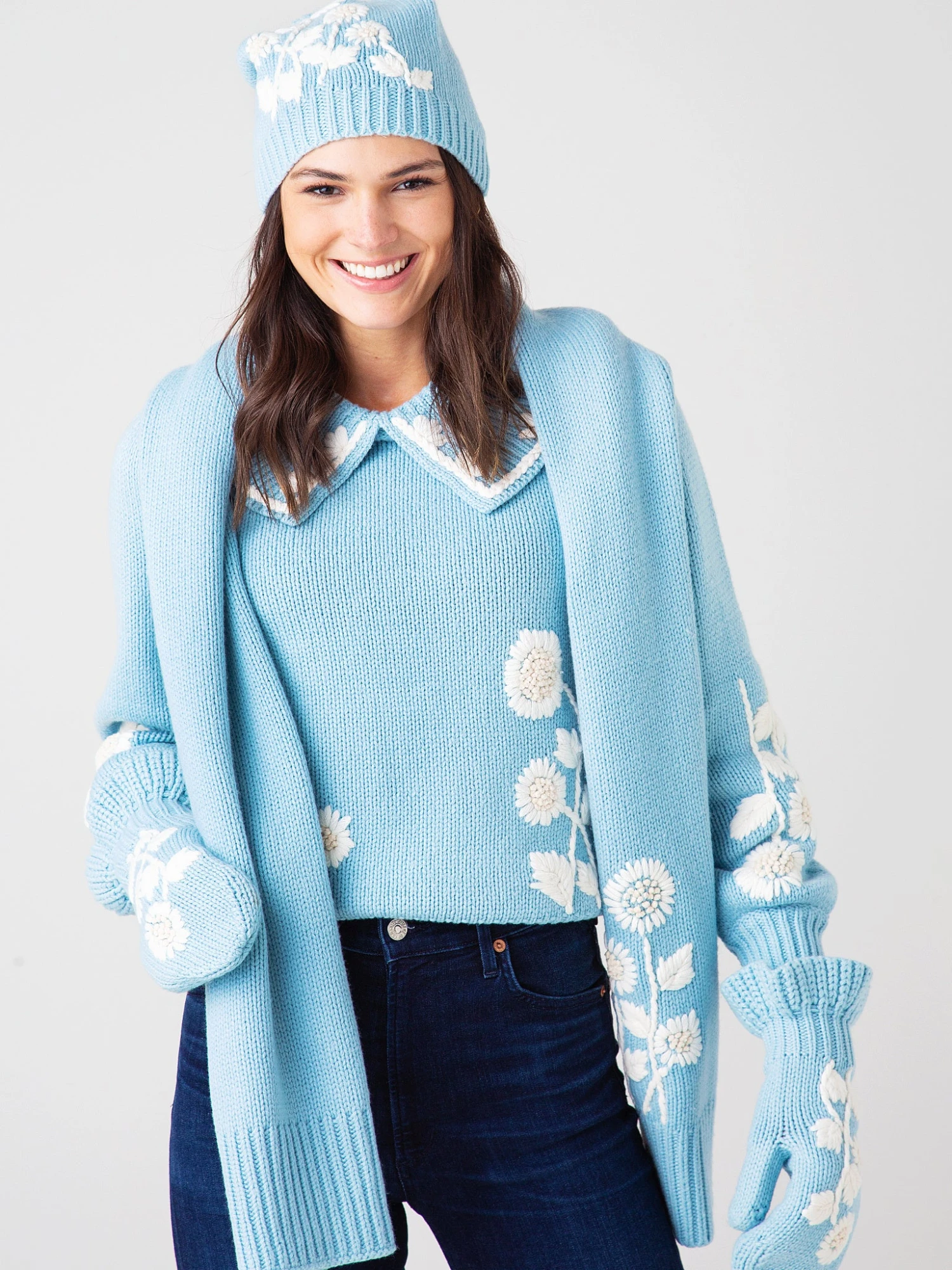 LoveShackFancy Loveshack Fancy Women's Union Collared Pullover Sweater 2 LoveShackFancy Loveshack Fancy Women's Union Collared Pullover Sweater - Image 2