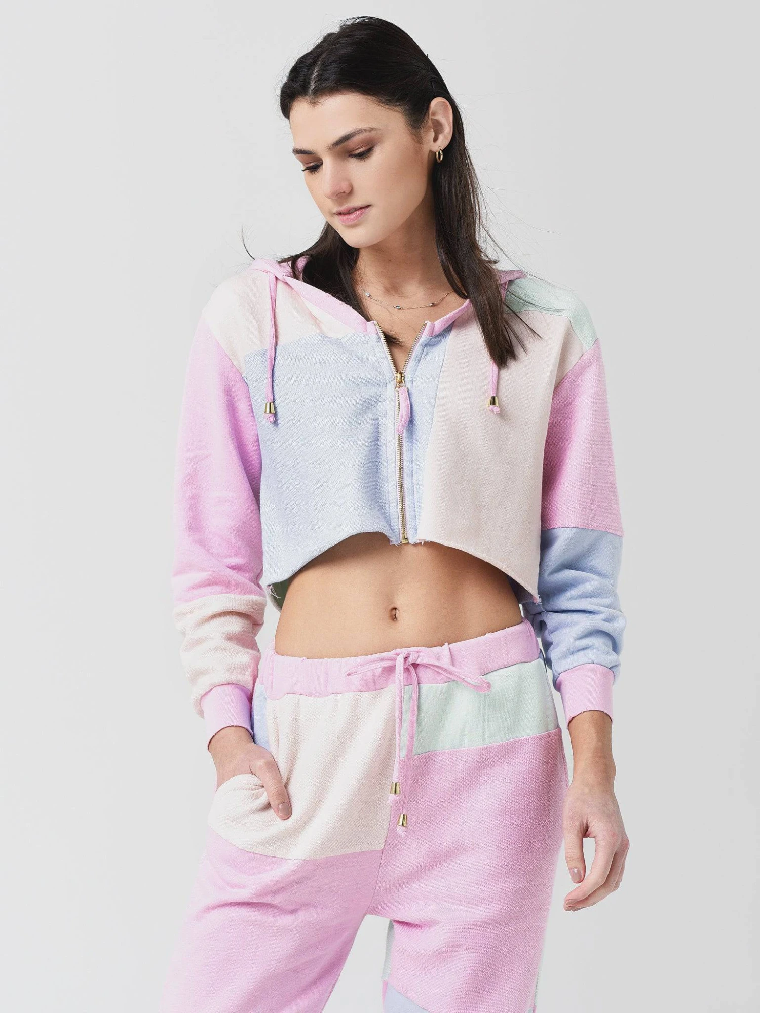 LoveShackFancy Women's Alden Cropped Zip Hoodie 2 LoveShackFancy Women's Alden Cropped Zip Hoodie - Image 2