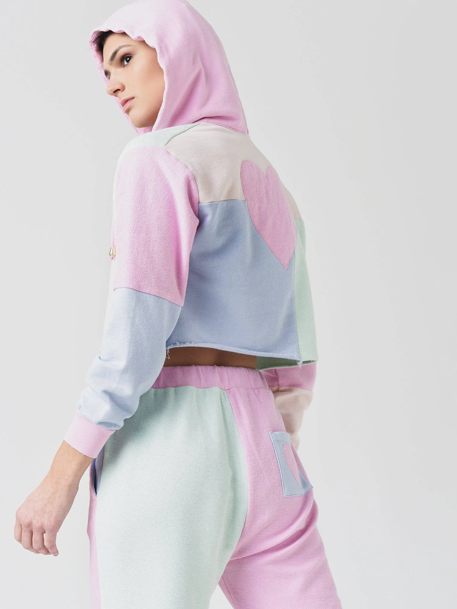 LoveShackFancy Women's Alden Cropped Zip Hoodie 1 LoveShackFancy Women's Alden Cropped Zip Hoodie