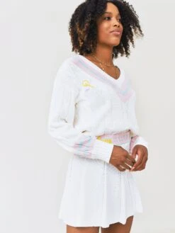 LoveShackFancy Women's Malaine V-Neck Sweater