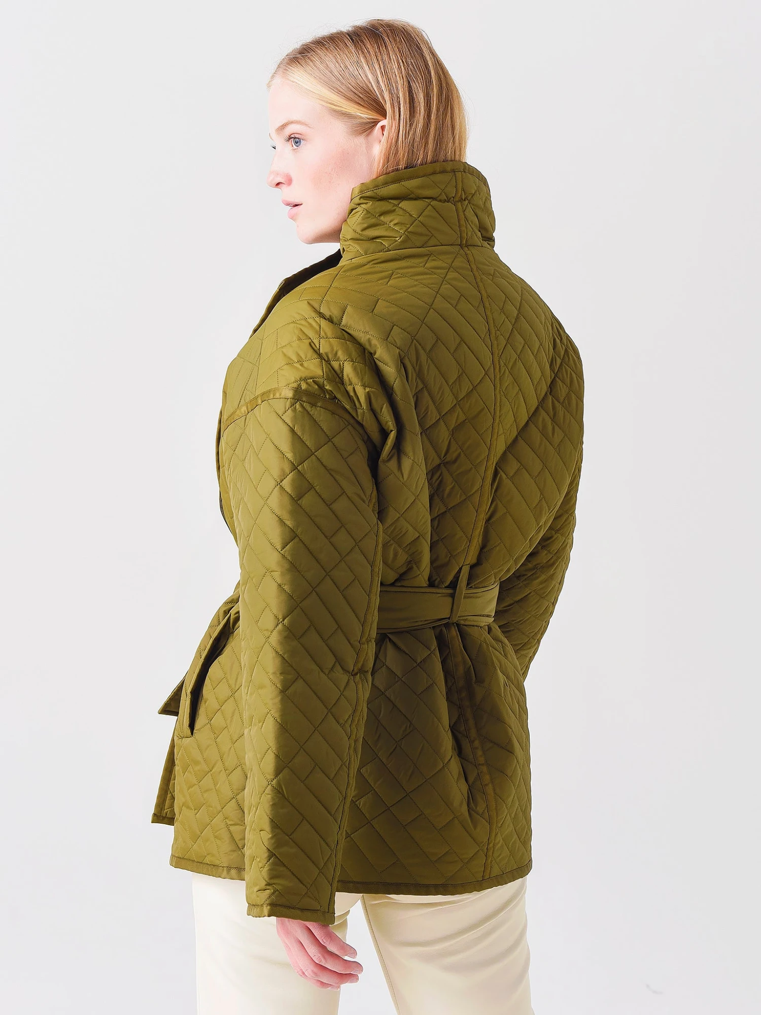 Frame Women's Quilted Drape Neck Jacket 4 Frame Women's Quilted Drape Neck Jacket - Image 4