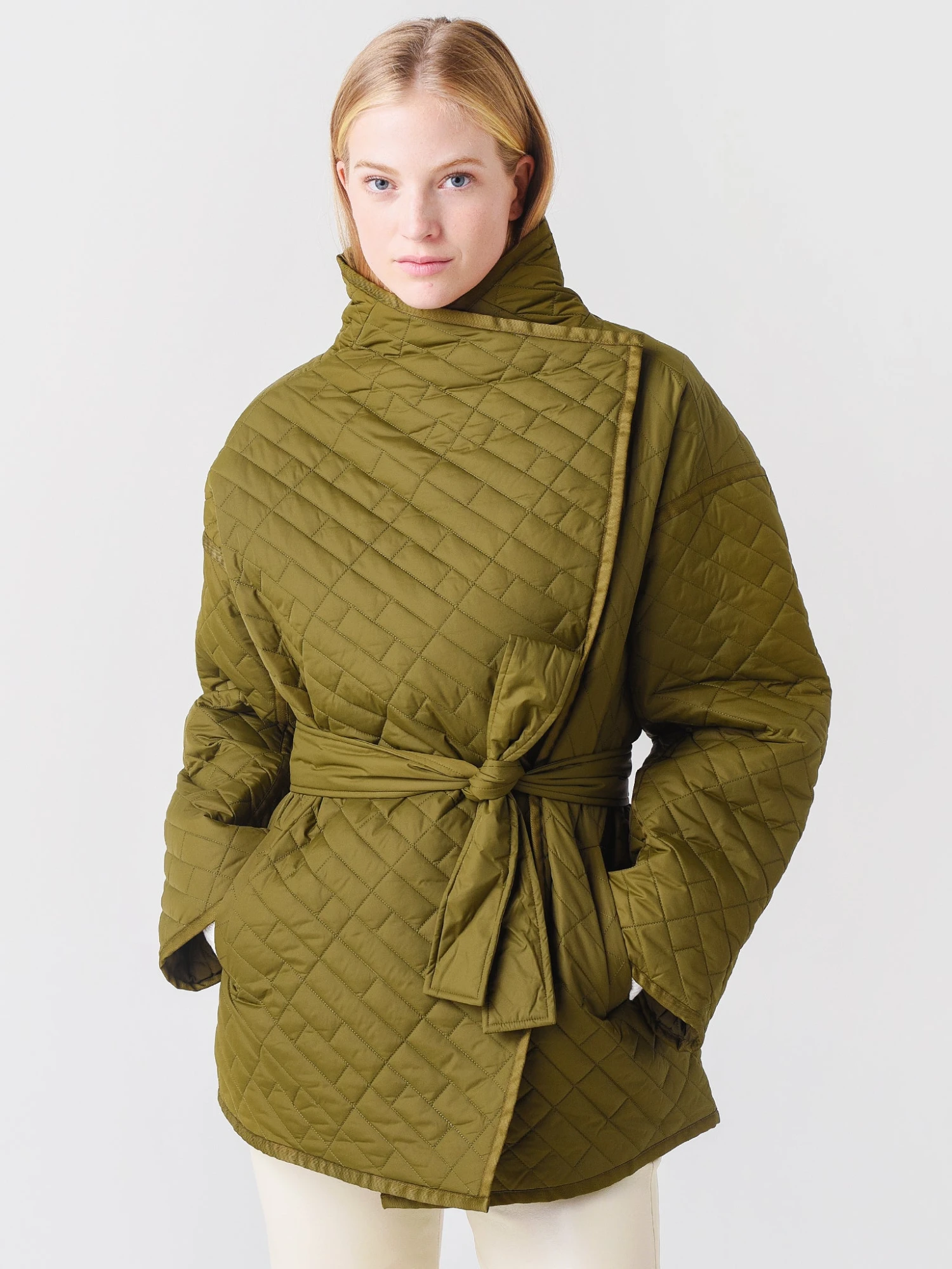 Frame Women's Quilted Drape Neck Jacket 1 Frame Women's Quilted Drape Neck Jacket