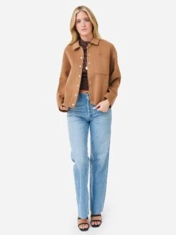 Frame Women's Classic Wool Overshirt -ST.BERNARD Clothing LWOT0836xLIGHTCAMELxAlt2 77989727