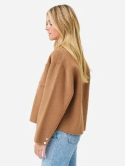 Frame Women's Classic Wool Overshirt -ST.BERNARD Clothing LWOT0836xLIGHTCAMELxAlt3 77989728