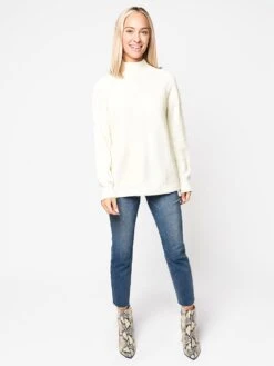 Frame Women’s Boxy Rib Sweater -ST.BERNARD Clothing LWSW0698 OFFWHITEalt3