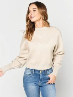 Frame Women’s Two Tone Jacquard Crew Sweatshirt