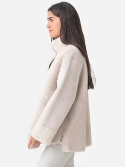 Suprema Women's Merinillo Soft Shearling Jacket -ST.BERNARD Clothing N006 106xGHIACCIOxAlt2 88290992