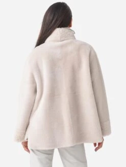 Suprema Women's Merinillo Soft Shearling Jacket -ST.BERNARD Clothing N006 106xGHIACCIOxAlt3 88290993
