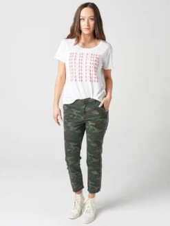 Sundry Women's Camo N60 Classic Straight Trouser -ST.BERNARD Clothing N8 A16A44xMOSSxAlt3