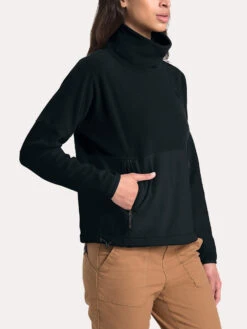 The North Face Women's TKA Glacier Funnel-Neck Pullover -ST.BERNARD Clothing NF0A48KO KX7TNFBLACK TNFBLACK