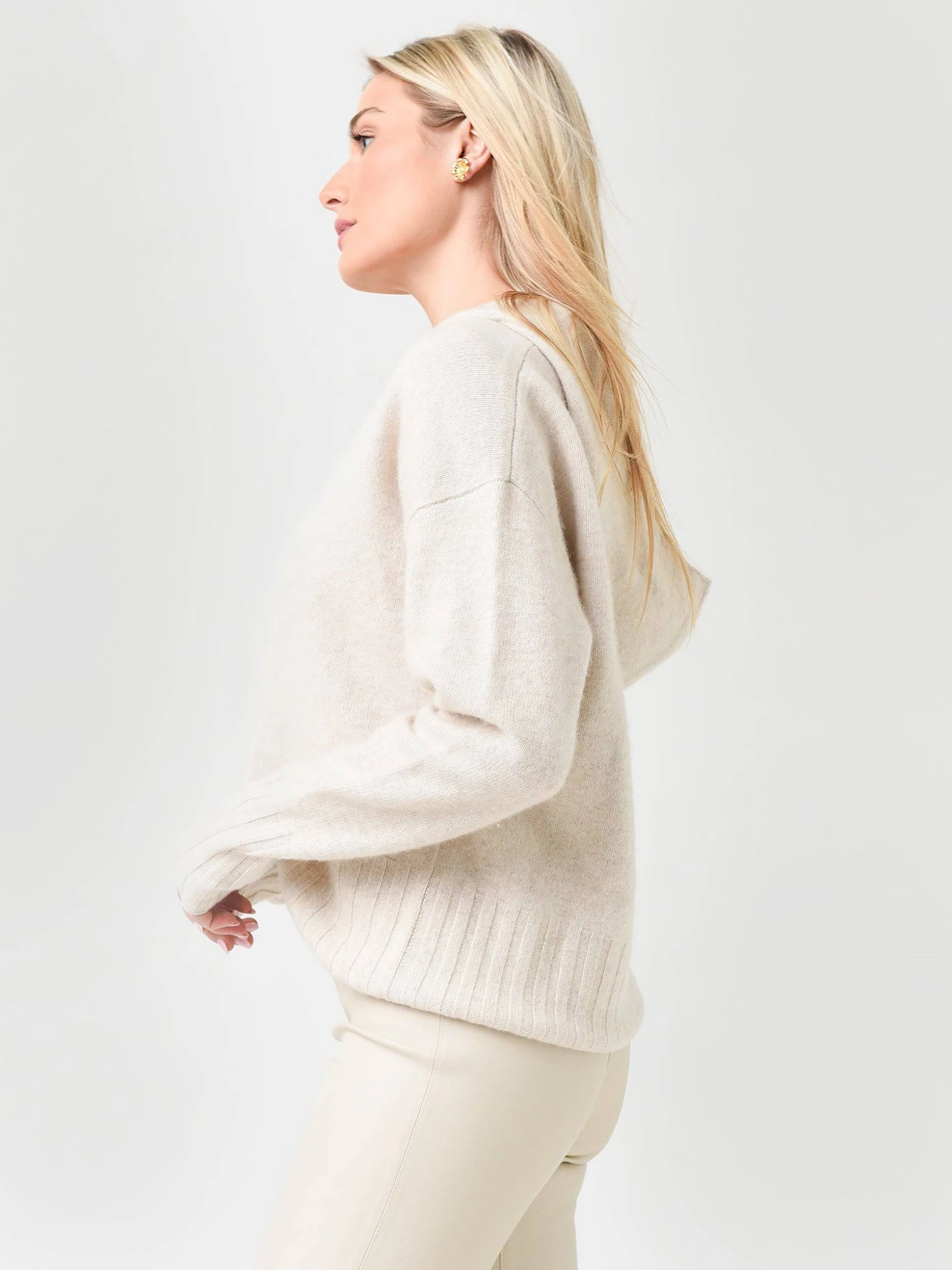 Naadam Cashmere Women's Marled Cashmere Hoodie 3 Naadam Cashmere Women's Marled Cashmere Hoodie - Image 3