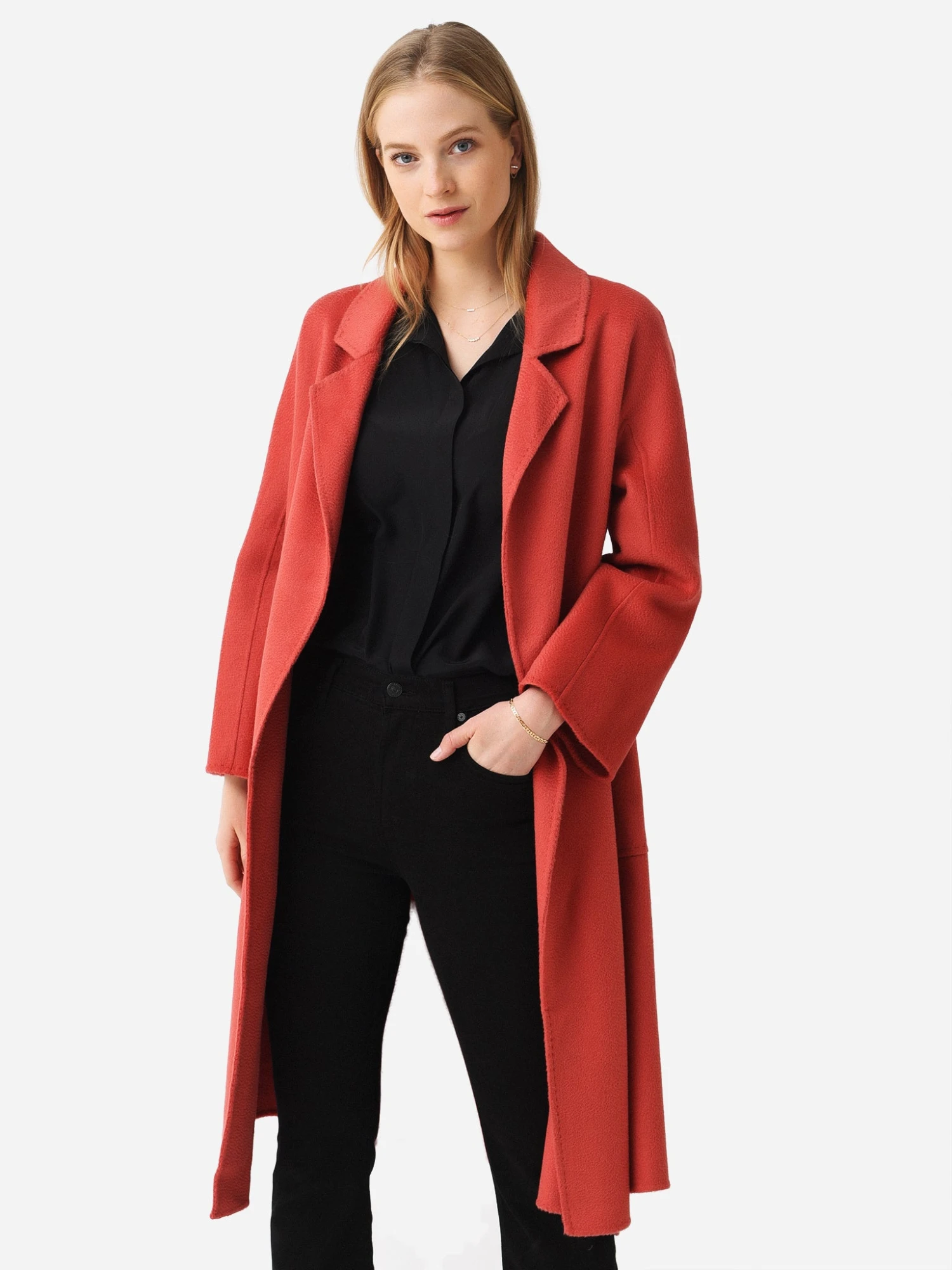 Pissenlit Women's Classic Wrap Coat 5 Pissenlit Women's Classic Wrap Coat - Image 5