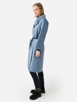 Pissenlit Women's Classic Wrap Coat 8 Pissenlit Women's Classic Wrap Coat -ST.BERNARD Clothing PLTCWCxLIGHTBLUExAlt2 81708016