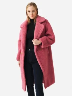 Pissenlit Women's Teddy Coat 10 Pissenlit Women's Teddy Coat -ST.BERNARD Clothing PLTTCxPINKxAlt1 81707901