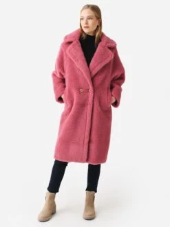 Pissenlit Women's Teddy Coat 11 Pissenlit Women's Teddy Coat -ST.BERNARD Clothing PLTTCxPINKxAlt2 81707783