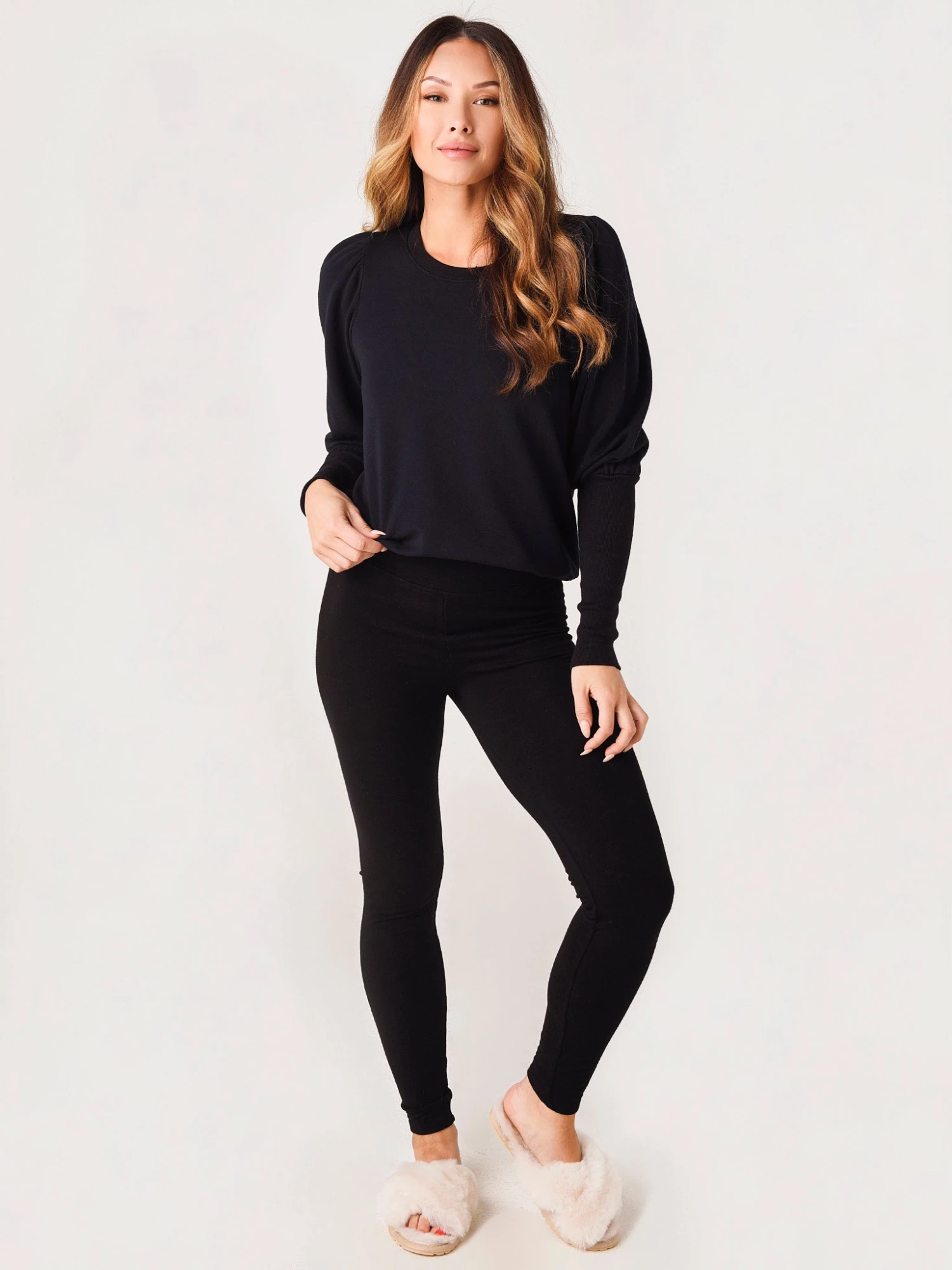 Sundry Women's Puff Shoulder Sweatshirt 2 Sundry Women's Puff Shoulder Sweatshirt - Image 2