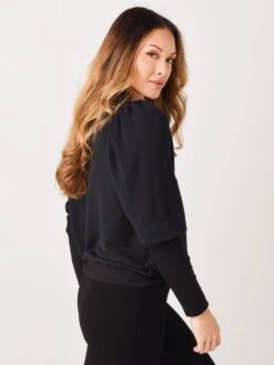 Sundry Women's Puff Shoulder Sweatshirt 7 Sundry Women's Puff Shoulder Sweatshirt -ST.BERNARD Clothing PS20 3H L96xBLACKxAlt2 30586591