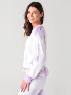 Sundry Women's Tie-Dye Terry Oversize Sweatshirt -ST.BERNARD Clothing PS20 V1 L39TD4xLILACWHITExAlt2 25389703