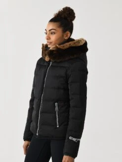 Performance Ski Women's New Fit Fur Jacket -ST.BERNARD Clothing PS4J01VSFxBLACKBLUEPLAIDLINERxAlt2 144110624