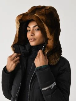 Performance Ski Women's New Fit Fur Jacket -ST.BERNARD Clothing PS4J01VSFxBLACKBLUEPLAIDLINERxAlt5 144110645