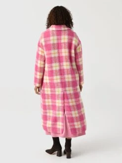 AVN Women's Blanket Coat -ST.BERNARD Clothing S82006804xCHECKWHITEPINKGREENxAlt2 141495764