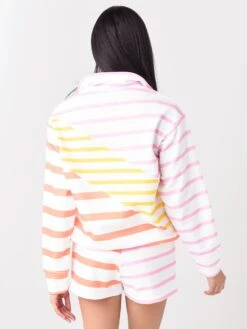Solid & Striped Women's The Pull-Over 7 Solid & Striped Women's The Pull-Over -ST.BERNARD Clothing SP21 214CBSS RxCOLORBLOCKEDSTRIPESORBETxAlt3 32915956