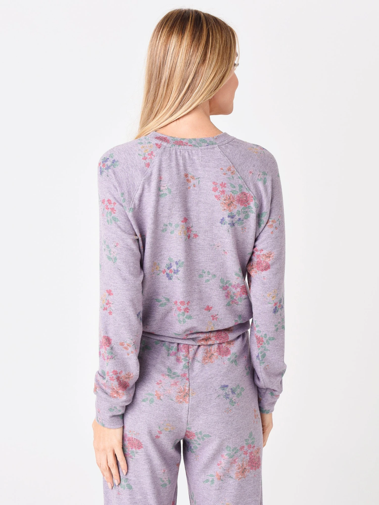 Sundry Women's Floral Raglan Sweatshirt 4 Sundry Women's Floral Raglan Sweatshirt - Image 4