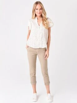 Sundry Women's Stripe Roll Up Trouser -ST.BERNARD Clothing SP21 K5 J50T111xCLAYxAlt1 32113423