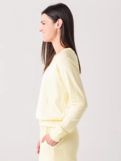 Sundry Women's Cropped Sweatshirt -ST.BERNARD Clothing SU21 3H M15xCANARYxAlt2 34544515