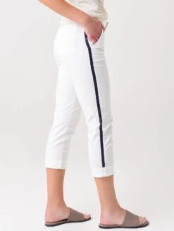 Sundry Women's Stripe Rollup Trouser -ST.BERNARD Clothing SU21 K5 J50S15xWHITExAlt3 34541188