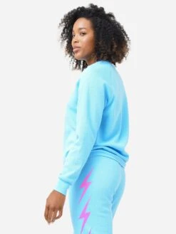 Aviator Nation Women's Bolt Fade Sweatshirt -ST.BERNARD Clothing SWBTFDxSKYPINKPURPLExAlt2 70468962