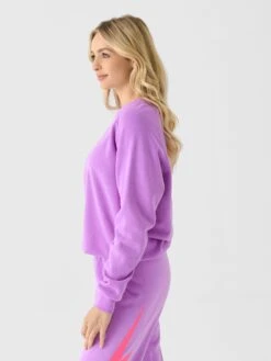 Aviator Nation Women's Bolt Crew Sweatshirt 6 Aviator Nation Women's Bolt Crew Sweatshirt -ST.BERNARD Clothing SWBTxNEONPURPLENEONPINKxAlt2 155005559