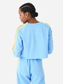 Aviator Nation Women's Bolt Embroidery Classic Cropped Crew Sweatshirt -ST.BERNARD Clothing SWCCLSBTxSKYNEONRAINBOWxAlt1 100375514