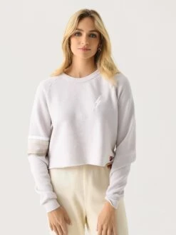 Aviator Nation Women's Bolt Rugby Stitch Cropped Crew Sweatshirt 24 Aviator Nation Women's Bolt Rugby Stitch Cropped Crew Sweatshirt -ST.BERNARD Clothing SWCRGBBTxDOVEGREYWHITEGREYxPrimary 147759299