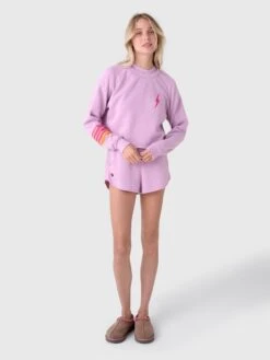 Aviator Nation Women's Bolt Rugby Stitch Cropped Crew Sweatshirt 31 Aviator Nation Women's Bolt Rugby Stitch Cropped Crew Sweatshirt -ST.BERNARD Clothing SWCRGBBTxMAUVEMAGENTAORANGExAlt1 174523588