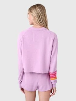 Aviator Nation Women's Bolt Rugby Stitch Cropped Crew Sweatshirt 33 Aviator Nation Women's Bolt Rugby Stitch Cropped Crew Sweatshirt -ST.BERNARD Clothing SWCRGBBTxMAUVEMAGENTAORANGExAlt3 174523602