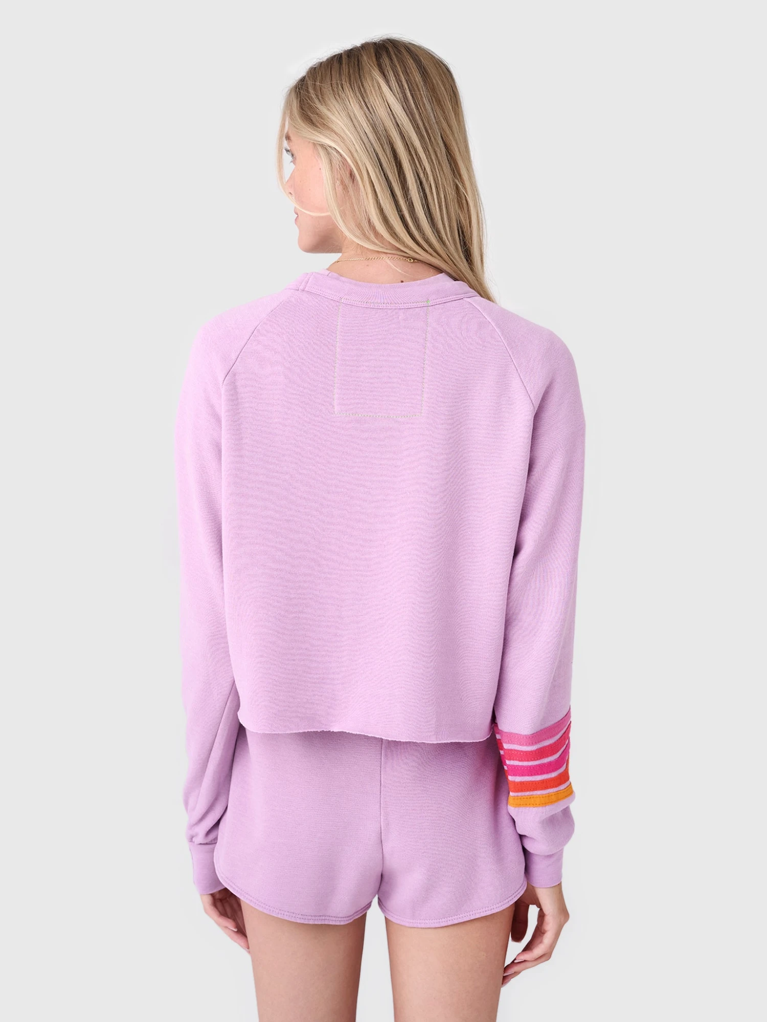 Aviator Nation Women's Bolt Rugby Stitch Cropped Crew Sweatshirt 14 Aviator Nation Women's Bolt Rugby Stitch Cropped Crew Sweatshirt - Image 14