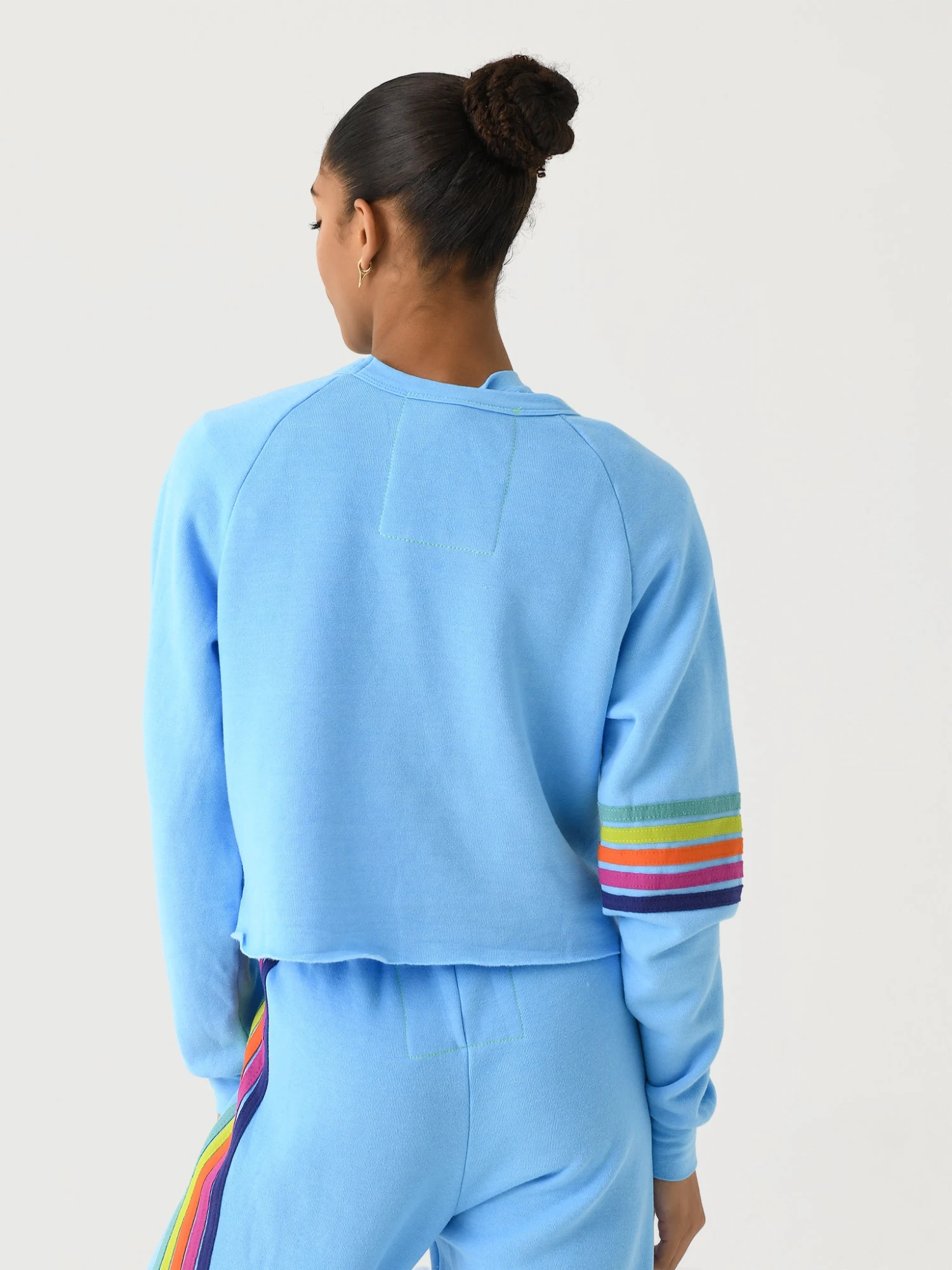 Aviator Nation Women's Bolt Rugby Stitch Cropped Crew Sweatshirt 18 Aviator Nation Women's Bolt Rugby Stitch Cropped Crew Sweatshirt - Image 18