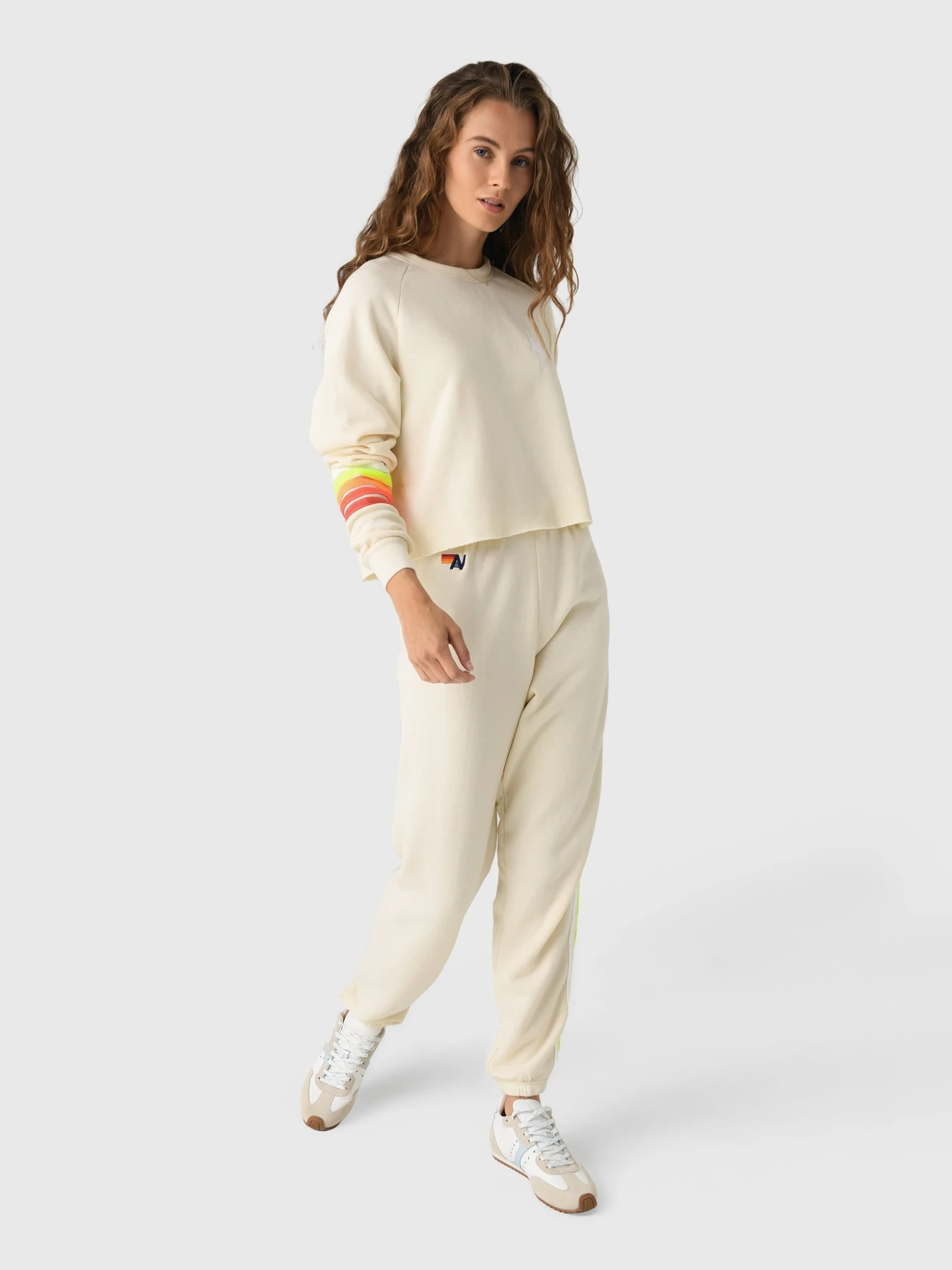 Aviator Nation Women's Bolt Rugby Stitch Cropped Crew Sweatshirt 20 Aviator Nation Women's Bolt Rugby Stitch Cropped Crew Sweatshirt - Image 20