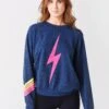 Aviator Nation Women's Bolt Stitch Chevron 5 Crew Sweatshirt