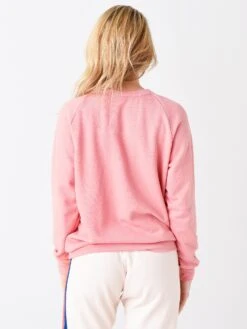 Aviator Nation Women's Heart Embroidery Crew Sweatshirt -ST.BERNARD Clothing SWEHTxPETALxAlt1 51569149